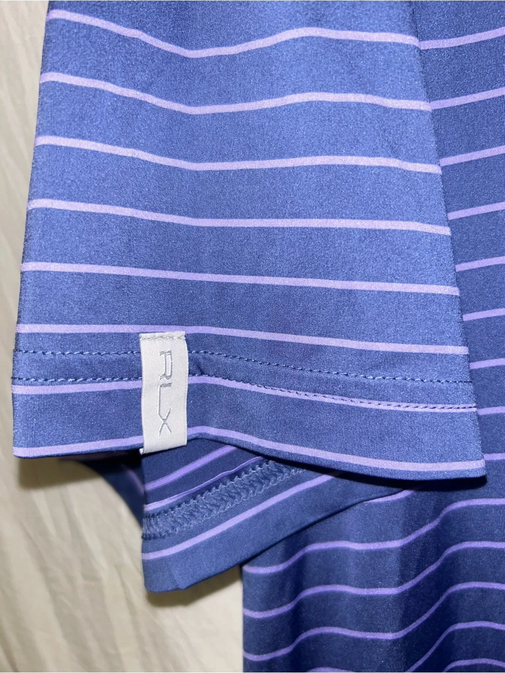 RLX Ralph Lauren Polo Purple Stripe Shirt Moisture Wicking Golf Buffalo Ridge 2X